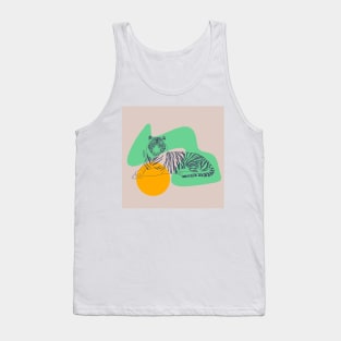 Abstract tiger - Aquamarine Tank Top